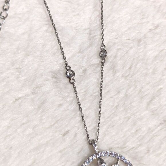 Beautiful Clear Crystal Key Pendant/Necklace Rhodium Plated by Nordstrom - Picture 10 of 15